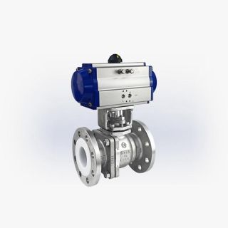 PNEUMATIC FEP/PFA LINED 2 WAY BALL VALVE PNEUMATIC FEP/PFA LINED 2 WAY BALL VALVE